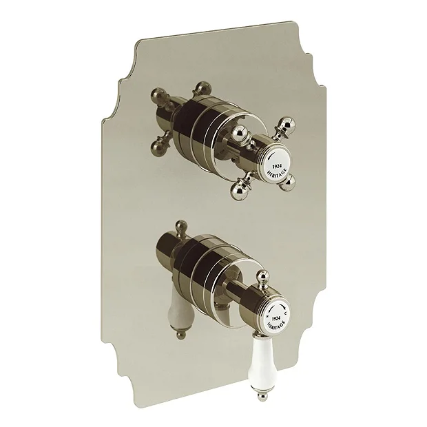 Heritage Bathroom Heritage Glastonbury Recessed Shower With Premium Fixed Head & Flexible Riser Kit - Vintage Gold 3 Heritage Bathroom Heritage Glastonbury Recessed Shower With Premium Fixed Head & Flexible Riser Kit - Vintage Gold