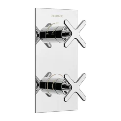 Heritage Bathroom Heritage Salcombe 1 Outlet Concealed Thermostatic Shower Valve - Chrome