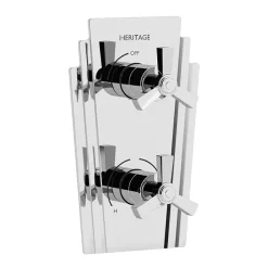 Heritage Bathroom Heritage Gracechurch Recessed Shower With Deluxe Fixed Head And Flexible Riser Kit - Chrome