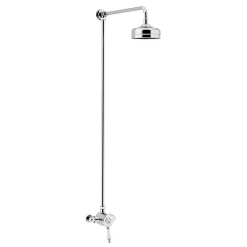 Heritage Bathroom Heritage Glastonbury Exposed Shower With Premium Fixed Riser Kit - Chrome