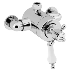 Heritage Bathroom Heritage Hartlebury Exposed Shower With Premium Fixed Riser Kit - Chrome