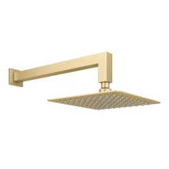Arezzo Brushed Brass Square Thermostatic Shower Pack With 200mm Head + Handset -Aqualisa Shop sq4bbpk d1