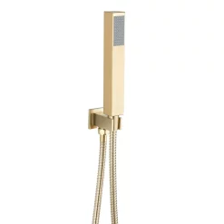 Arezzo Brushed Brass Square Triple Thermostatic Shower Pack With 300 X 300mm Head + Handset
