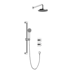 Heritage Bathroom Heritage Salcombe Concealed Thermostatic Shower With Fixed Head And Flexible Kit - Chrome