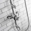 Urlington Bathroom Burlington Stour Thermostatic Exposed Two Outlet Shower Valve, Rigid Riser, Hose & Handset With Fixed Shower Head -Aqualisa Shop stour3 d3