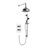 Heritage Bathroom Heritage Trinity Concealed Valve With 8" Fixed Head & Adjustable Riser - Chrome -Aqualisa Shop strcdual01