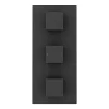 Arezzo Square Modern Triple Concealed Shower Valve - Matt Black 2 Arezzo Square Modern Triple Concealed Shower Valve - Matt Black -Aqualisa Shop stsvblknwd4