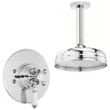 Ultra Beaumont Dual Concealed Thermostatic Shower Valve + Ceiling Mounted 8" Rose -Aqualisa Shop tbdctvl
