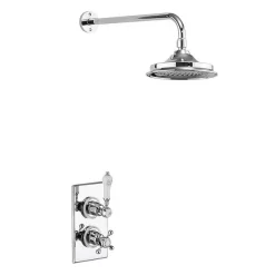 Urlington Bathroom Burlington Trent Thermostatic Concealed Single Outlet Shower Valve With Fixed Head