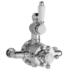 Nui Traditional Luxury Rigid Riser Kit With Diverter & Twin Exposed Shower Valve
