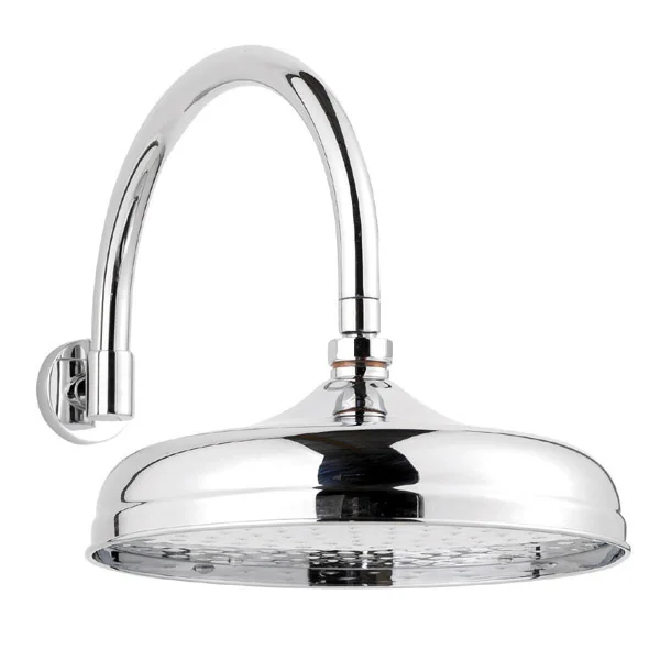 Victorian Plumbing Traditional Triple Concealed Valve With Diverter, 12" Shower Head, Curved Arm, 4 Body Jets & Slider 6 Victorian Plumbing Traditional Triple Concealed Valve With Diverter, 12" Shower Head, Curved Arm, 4 Body Jets & Slider - Image 4