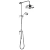 Victorian Plumbing Traditional Twin Exposed Shower Package With Valve + Victorian Grand Rigid Riser Kit -Aqualisa Shop traditionaltwinexposedshowerpackagewithvalvevictoriangrandrigidriserkitd2