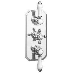Trafalgar Traditional Shower Package With Fixed Head, Slide Rail Kit + Bath Spout