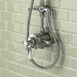 Trafalgar Traditional Dual Exposed Thermostatic Shower Valve -Aqualisa Shop trafalgartraditionaldualexposedthermostaticshowervalvedetail1