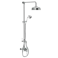 Trafalgar Victorian Exposed Valve Inc. Rigid Riser Kit, Diverter, 8" Rose + Handset -Aqualisa Shop trafalgarvictorianexposedvalveincrigidriserkitdiverter8inchshowerrosehandsetd1