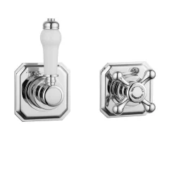 Trafalgar Traditional Concealed Individual Diverter + Thermostatic Control Valve With Handset + 8" Shower Head -Aqualisa Shop traisvpk2 d2