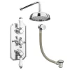 Trafalgar 2 Outlet Shower System (Fixed Shower Head + Overflow Bath Filler) -Aqualisa Shop trd2ss n d2