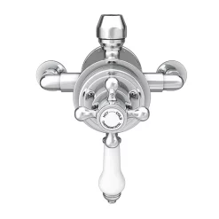 Trafalgar Traditional Luxury Rigid Riser Kit With Diverter + Dual Exposed Shower Valve -Aqualisa Shop tsvpk03 n d1