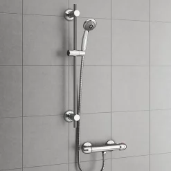 Victorian Plumbing Juno Round Thermostatic Bar Valve - Chrome -Aqualisa Shop ttmv02detail1