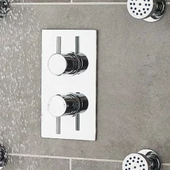 Hudson Reed Ultra Quest Rectangular Twin Shower With Built-in Diverter