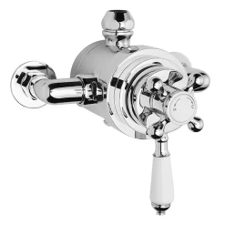 Nuie Traditional Dual Exposed Thermostatic Shower Valve - Chrome