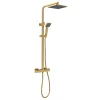 Venice Cubo Brushed Brass Modern Thermostatic Shower 2 Venice Cubo Brushed Brass Modern Thermostatic Shower -Aqualisa Shop vc68bra d1