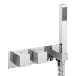 Crosswater - Water Square Wall Mounted Thermostatic Shower Valve With Handset