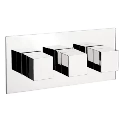 Crosswater - Water Square Thermostatic Shower Valve With 3 Way Diverter - Landscape